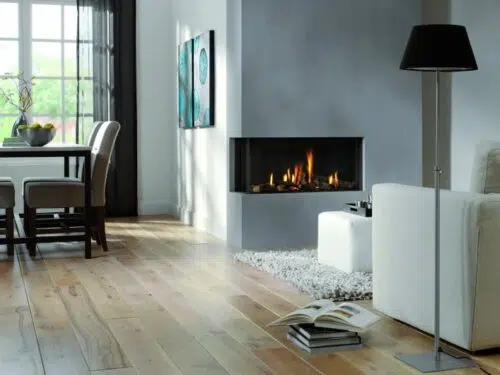 קמין גז בנוי פינתי חזית וצד bidore-95