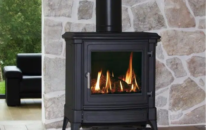 קמין גז יצוק אחרי צביעה וחידוש