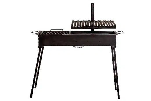 גריל אסאדו עם רשת מתכוונת לצלייה איטית